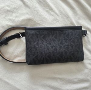 Michael Kors Black Monogram Belt Bag
